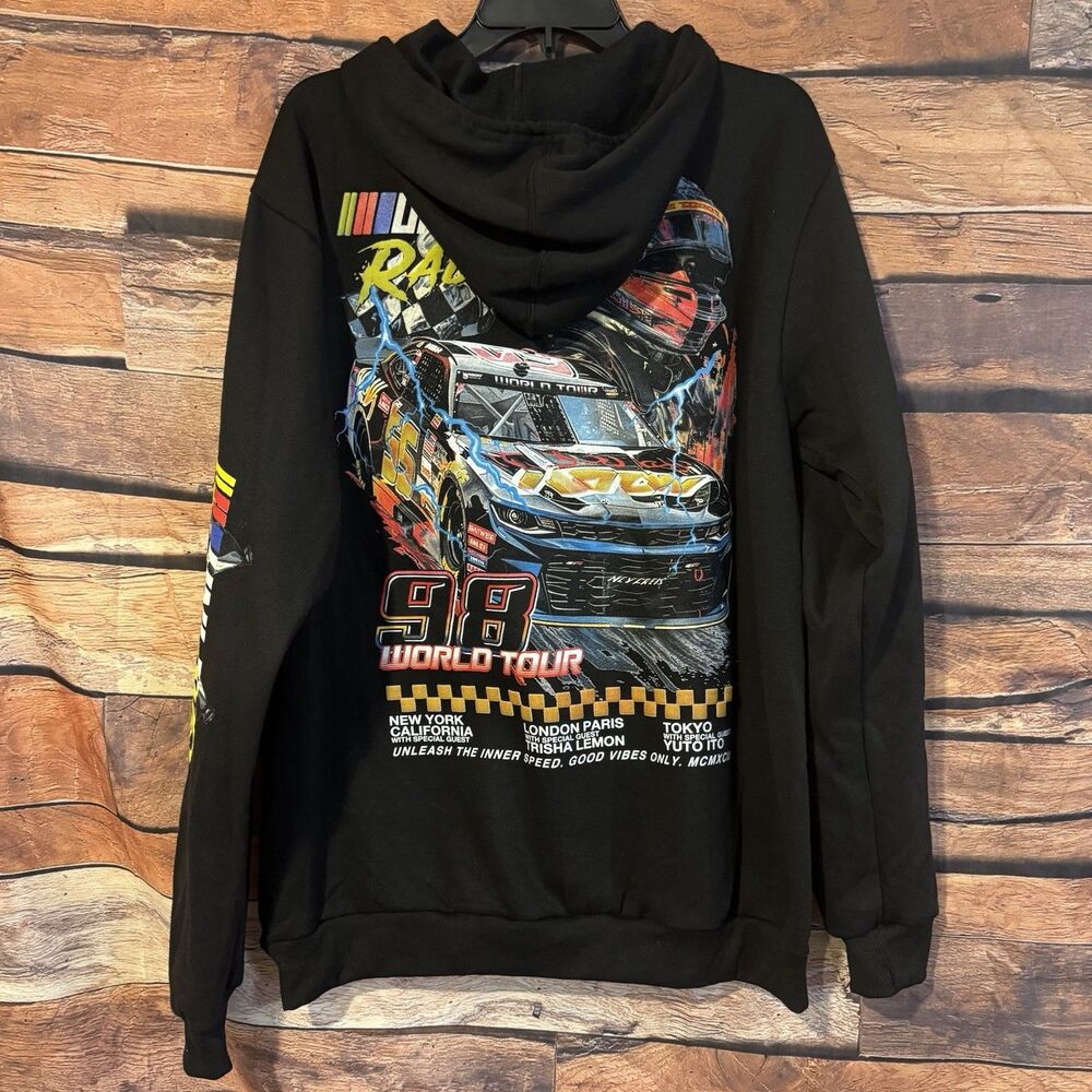 Fresh Laundry Unlimit Racing 98 World Tour Hoodie Black Mens XL NWT New Car